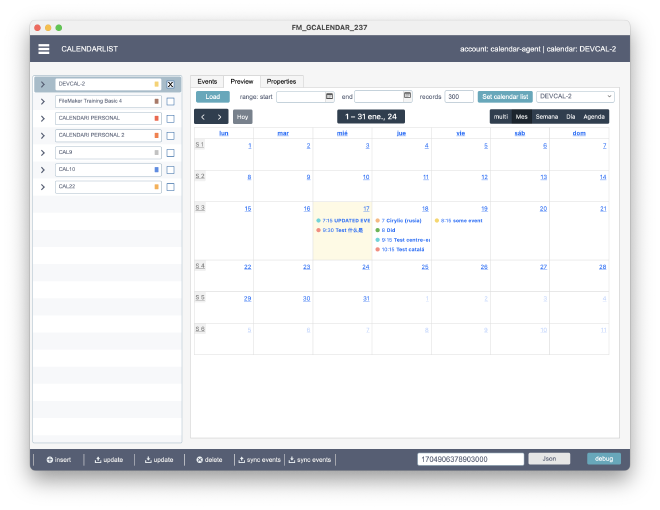 FM GCalendar — Month view