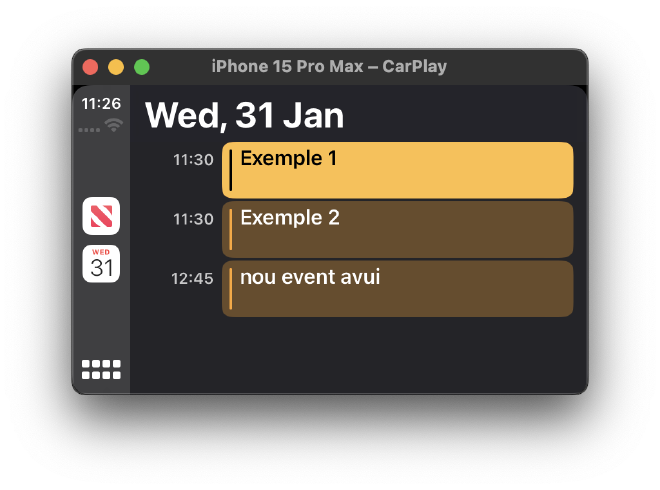 FM GCalendar — In your car
