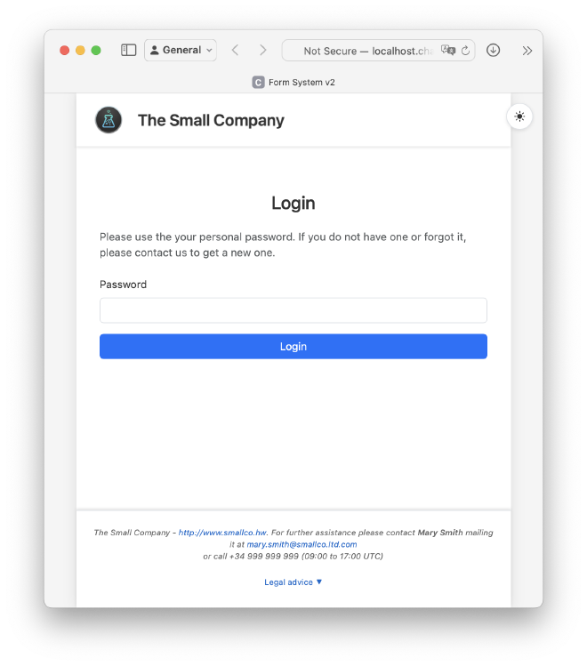 Web Login Interface