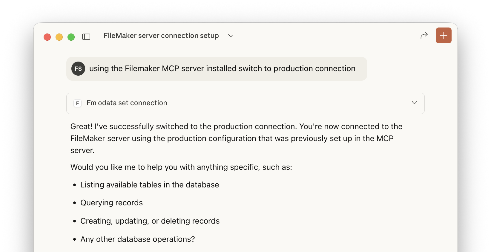 Step 1 - Switch to Production Database